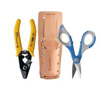 Jonard Tools TK-355 3 fori fibra spogliarellista & kevlar cesoie forbice kit, sacchetto di cuoio