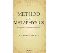 Jonathan Barnes Method and Metaphysics (Copertina rigida)
