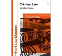 Jonathan Herring Criminal Law (Tascabile) Hart Law Masters
