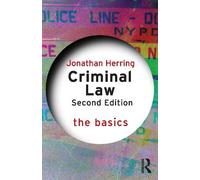 Jonathan Herring Criminal Law: The Basics (Tascabile) Basics