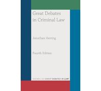 Jonathan Herring Great Debates in Criminal Law (Tascabile) Great Debates in Law
