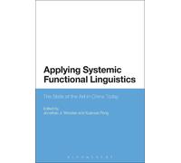 Jonathan J. Webster Applying Systemic Functional Linguistics (Tascabile)