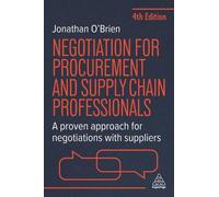 Jonathan O'Brie Negotiation for Procurement and Supply Chain Profess (Tascabile)
