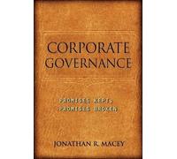 Jonathan R. Macey Corporate Governance (Tascabile)