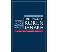 Jonathan Sacks The English Koren Tanakh, Magerman Edition, Co (Copertina rigida)