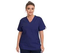 JONATHAN UNIFORM Divisa Sanitaria Donna Casacca Sanitaria Medico - Manica Corta 3 Tasche - Camice Medico Donna per OSS, Clinica, Farmacia (Blu, S)