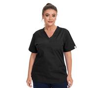JONATHAN UNIFORM Divisa Sanitaria Donna Casacca Sanitaria Medico - Manica Corta 3 Tasche - Camice Medico Donna per OSS, Clinica, Farmacia (Nero, M)
