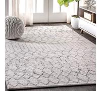 JONATHAN Y MOH101B-5 Hype marocchino Boho Vintage Diamond Indoor Area tappeto, bohémien, sud -ovest, pulizia casual facile, camera da letto, soggiorno, non spargimento, crema/grigio, 150 cm X 240 cm
