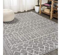 JONATHAN Y MOH101C-8 Hype marocchino Boho Vintage Diamond Indoor Area tappeto, bohémien, sud -ovest, pulizia casual facile, camera da letto, soggiorno, non spargimento, grigio/avorio, 240 cm X 300 cm