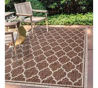 JONATHAN Y SMB109B-5 Trebol Tappeto marocchino a traliccio strutturato per interni ed esterni, moderno, costiero, bohémien, facile da pulire, cortile, patio, non spargimento, 150 cm X 240 cm