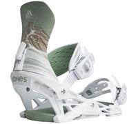 Jones Aurora Damen Attacchi Snowboard All Mountain Bianco Verde Bergmuster Nuovo
