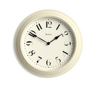 Jones Clocks® Fenchurch wall clock | Large classic round clock | 40cm | Cream | Elegant decorative design ideal for the kitchen, living room or bedroom