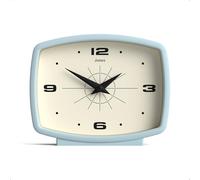 JONES CLOCKS® Film orologio da mensola | Design rettangolare rétro | Azzurro pallido | Unisce stile metà secolo e finitura moderna, perfetto per mensola, tavolo, camino o comodino