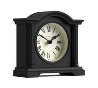 Jones Clocks® Kensington orologio da camino | Piccolo orologio ad arco | Nero | Design classico | Elegante & contemporaneo | Ideale per scrivania, mensola del camino, libreria o comodino