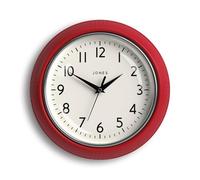Jones Clocks® Ketchup orologio da parete | Orologio retrò 25cm | Rosso | Colore vivace per cucina o camera | Numeri grandi e ben leggibili