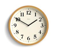 Jones Clocks® Lodge orologio da parete | Piccolo orologio moderno | 25 cm | Finto legno medio | Stile classico per cucina, soggiorno o ufficio