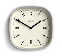 Jones Clocks® Marvel orologio da parete | Orologio quadrato rotondo retrò moderno | 25cm | Grigio | Fantastico look di design per cucina, soggiorno o ufficio