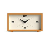 Jones Clocks® Odeon desk clock | Modern rectangular design | Mustard yellow | Stylish retro look for shelf, table, mantel or bedside