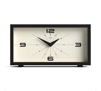 Jones Clocks® Odeon Orologio da scrivania | Progetto rettangolare moderno | Nero | Stile retrò per scaffale, tavolo, camino o comodino