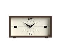 JONES CLOCKS® Odeon orologio da tavolo | Design rettangolare moderno | Marrone | Elegante look retrò per mensola, tavolo, mensola del camino o comodino