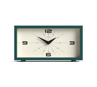 JONES CLOCKS® Odeon orologio da tavolo | Design rettangolare moderno | Verde scuro | Elegante look retrò per mensola, tavolo, mensola del camino o comodino