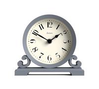 Jones Clocks® Saloon mantel clock | Traditional double scroll design | French Navy | Contemporary classic style for desk, table, shelf or bedside