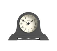 Jones Clocks® Speakeasy mantel clock | Classic Napoleon’s hat design | Dark Grey | Contemporary classic style for desk, table, shelf or bedside