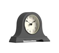 Jones Clocks® Speakeasy Orologio a piccolo camino | Classico design del cappello di Napoleone | Grigio Scuro | Stile classico contemporaneo per scrivania, tavolo, mensola o comodino