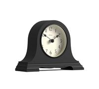 Jones Clocks® Speakeasy Orologio a piccolo camino | Classico design del cappello di Napoleone | Nero | Stile classico contemporaneo per scrivania, tavolo, mensola o comodino