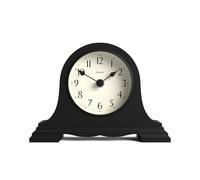 Jones Clocks® Speakeasy orologio da camino | Design classico del cappello di Napoleone | Nero | Stile classico contemporaneo per scrivania, tavolo, mensola o comodino