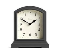 Jones Clocks® Tavern orologio da camino | Design moderno della parte superiore dell'arco | Grigio scuro | Stile classico contemporaneo per scrivania, tavolo, mensola o comodino