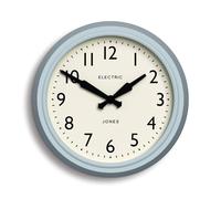 Jones Clocks® Telecom wall clock | Round vintage retro clock | 27cm | Pale blue | Modern take on a vintage classic for kitchen, living room or office