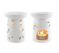 Jones Home and Gift Dragonfly bruciatore - Bianca Smaltata,
