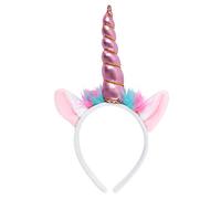 Jones Home and Gift- Fascia per Capelli con Unicorno, Divertente e colorato, 1 Pezzo, Rosa, UO_06817