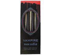 Jones Home & Gift Candles | Vampire Tears | Pack of 4 | Black | 25 cm x 2 cm x 2 cm Candele, Cera, Nero, 2 cm, 4 unità