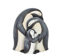Jones Home Ornamento della famiglia pinguino | Set da 3 pezzi | Grigio | 29,5 cm