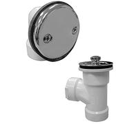 Jones Stephens B07101 Cromato Due Fori Sollevamento e Girare Vasca da bagno, Diretto Mezzo T-Waste PVC 1/2 KIT W/CP Lift & Turn