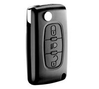 Jongo CE0536 - Cover per chiave senza lama con 3 pulsanti, compatibile con Citroen C4 C5 C6 Picasso Grand Picasso con telecomando + perni