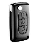 Jongo® CE0536 Kit Completo Guscio Chiave Compatibile con Citroën C4 C5 C6 Picasso e Grand Picasso + Batteria CR1620 | Cover Telecomando Plip 3 Pulsanti Faro senza Lama