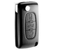 Jongo - Guscio Chiave senza Lama Compatibile con Peugeot 207sw, 307sw, 407 ridisegnata, Partner II (B9) | CE0536 | con 1 Batteria CR1620 | Custodia Chiave Plip Macchina Furgone Telecomando 3 Pulsanti