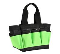 Jongyumo Borsa per attrezzi da giardino in tessuto Oxford 600D, 2 pezzi, impermeabile, professionale, attrezzi da giardinaggio, borsa con 12 scomparti, supporto elastico e maniglia per giardinieri