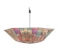 Jongyumo Ombrello Femminile Vintage,Ombrelli Vintage con Vetrate Artistiche per Donne | Protezione Pioggia per Tutte le Stagioni da Viaggio Spiaggia Giardino Fotografia