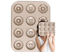 Jongyumo per la Cottura di Dolci a Ciambella, Vassoio Antiaderente Resistente Al Calore, Stampo Per Torta A Forma Di Ciambella, Ideale Per La Preparazione Della Colazione La Creazione Di Snack L