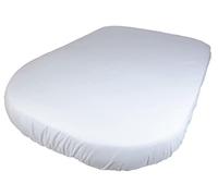 Jonic Essentials, Lenzuolo con angoli per letti a forma di isola, per materassi a forma di isola, in policotone bianco a 200 fili, elasticizzato tutto intorno, prodotto nel Regno Unito (137/190/30 cm)