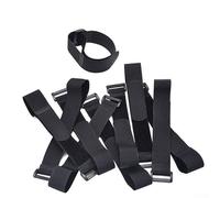 Jonikuper 10 fascette in nylon riutilizzabili 20 x 250 mm, cinghie nere per campeggio, escursionismo, bici, passeggino, sedia a rotelle, carrello e fissaggio di attrezzi da esterno