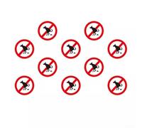 Jonikuper 10 fogli di cartelli per la cacca del cane che non fa pipì, materiale PVC resistente alle intemperie, adesivi per pareti e aree pubbliche, 11,3 x 11,3 cm, anti urina del cane