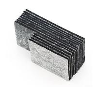 Jonikuper 12 protezioni angolari per tavolo da biliardo in gomma e tessuto, misure tagliate, colore nero, accessori per giochi per interni (angoli quadrati)