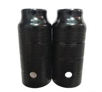 Jonikuper 2 pedane pieghevoli in alluminio per asse posteriore 38/50 mm, zigrinate a forma di cilindro antiscivolo, compatibili con bici da strada e mountain track, coppia nera (2 pezzi da 50 mm)