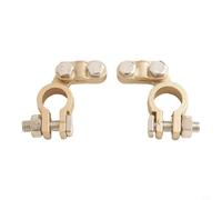 Jonikuper 2 terminali per batteria compatibili con auto e barche. Morsetti per pali della batteria in rame puro con bulloni, compatibili con sistemi da 12 V e 24 V, con marcatura positiva e negativa