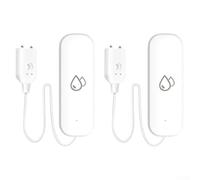 Jonikuper 2Pcs Sensore di Immersione Acqua, Allarme Perdite Acqua Controllo App Timing Telecomando - 10 ℃ -50 ℃ Temperatura Efficace Gestione del Rischio di Inondazione